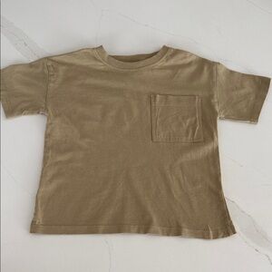 SOLD!! Zara Kids Tan T-Shirt with Pocket (2-3 years)